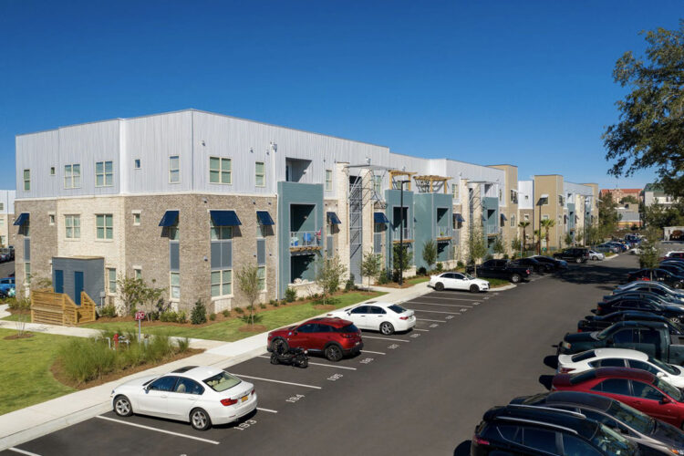 Apartment building exterior