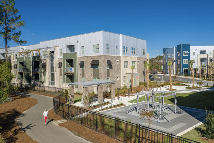 Apartment building exterior