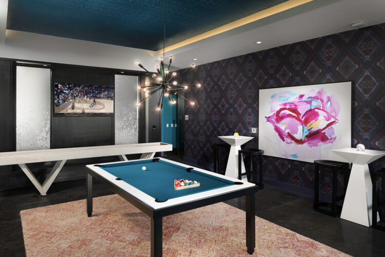 Interior lounge featuring a pool table